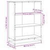 vidaXL Bücherregal Grau Sonoma 80,5x35x107,5 cm Holzwerkstoff