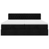 vidaXL Ottoman-Bett mit Matratzen Schwarz 200x200 cm Stoff