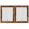 vidaXL Hundetor mit St&auml;ndern 2 pcs Ger&auml;ucherte Eiche 80 x 100 cm