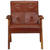vidaXL Sessel Braun Echtleder