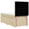 vidaXL Boxspringbett mit Matratze Creme 90x200 cm Stoff