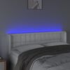 vidaXL LED Kopfteil Wei&szlig; 147x16x78/88 cm Kunstleder