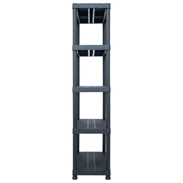 vidaXL Lagerregal Schwarz 250 kg 80 x 40 x 180 cm Kunststoff