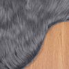 vidaXL Kunstschaffell Teppich Tafalla Anthrazit 50 x 80 cm Polyester