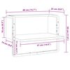 vidaXL Wandregal mit Stange Schwarz 40x25x30 cm