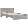 vidaXL Bettgestell mit Kopfteil Grau Sonoma 135x190 cm