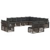 vidaXL Gartensofa-set 13 pcs Grau Poly-Rattan