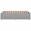 vidaXL Bettgestell ohne Matratze Hellgrau 120x190 cm Stoff