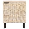 vidaXL Nachttisch 2 pcs Wei&szlig; 40 x 33 x 46 cm Massivholz Mango