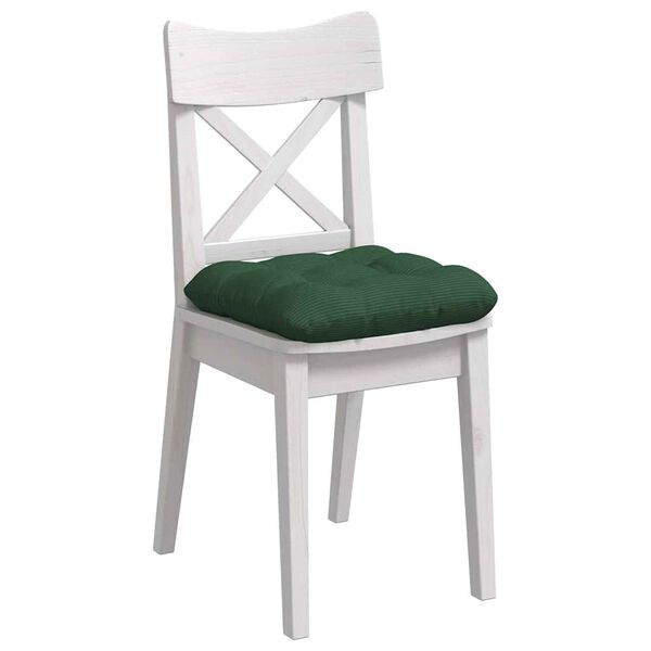 vidaXL Sitzkissen 4 pcs Dunkelgr&uuml;n 40 x 40 cm Cordstoff