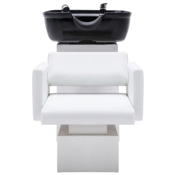 vidaXL Waschsessel mit Friseurst&uuml;hlen Kunstleder