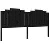 vidaXL Massivholzbett mit Kopfteil Schwarz 200x200 cm