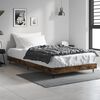vidaXL Bettgestell ohne Matratze R&auml;uchereiche 90x200 cm Holzwerkstoff