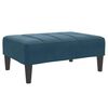 vidaXL Schlafsofa 2-Sitzer mit Fu&szlig;hocker Schwarz Samt