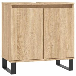vidaXL Badschrank Sonoma-Eiche 58x33x60 cm Holzwerkstoff