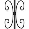 vidaXL Gartenzaun mit Speerspitze Schwarz 240 x 100 cm Pulverbeschichteter Stahl