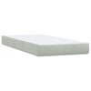 vidaXL Boxspringbett mit Matratze Hellgrau 90x210 cm Samt