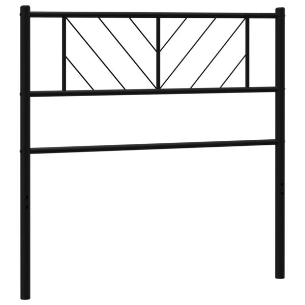 vidaXL Kopfteil Metall Schwarz 107 cm