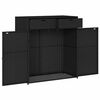 vidaXL Gartenschrank Schwarz 105x55x113 cm Poly Rattan
