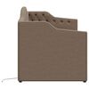 vidaXL Tagesbett mit Matratze USB Taupe Stoff 90x200 cm