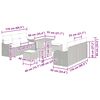 vidaXL Gartensofa-set mit Kissen 9 pcs Beige Poly-Rattan