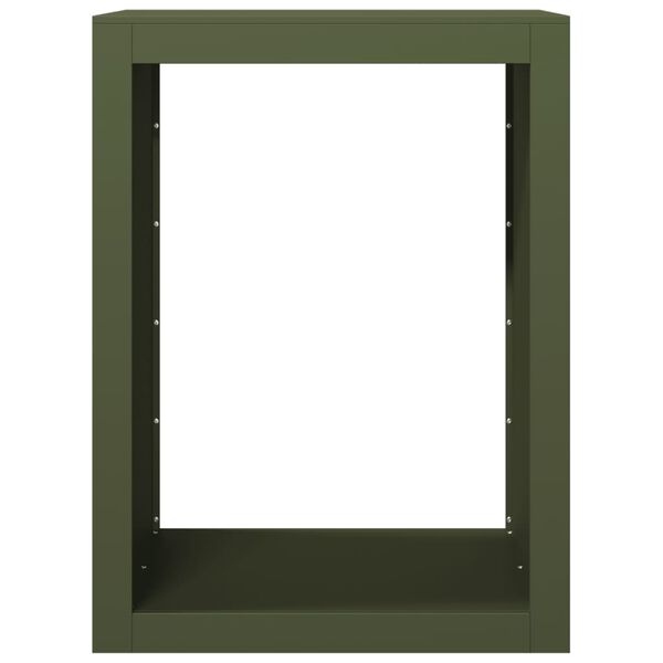 vidaXL Brennholzregal Gr&uuml;n 60x40x80 cm Stahl