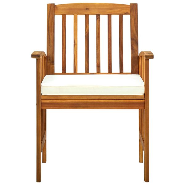 vidaXL Garten-Essstühle 2 Stk. mit Kissen Massivholz Akazie