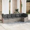 vidaXL Gartensofa-set mit Kissen 6 pcs Hellgrau Poly-Rattan