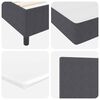 vidaXL Boxspringbett Dunkelgrau und Wei&szlig; 120 x 190 cm Cordstoff
