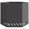 vidaXL Rauchfreier Feuerkorb Schwarz 58 x 58 x 51 cm Stahl