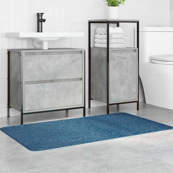 vidaXL Rutschfeste Badmatte Blau 70 x 120 cm PP