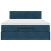 vidaXL Ottoman-Bett mit Matratze Dunkelblau 140x190 cm Samt