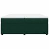 vidaXL Boxspringbett mit Matratze Dunkelgr&uuml;n 200x200 cm Samt