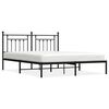 vidaXL Bettgestell mit Kopfteil Metall Schwarz 160x200 cm