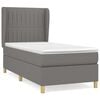 vidaXL Boxspringbett mit Matratze Dunkelgrau 80x200 cm Stoff