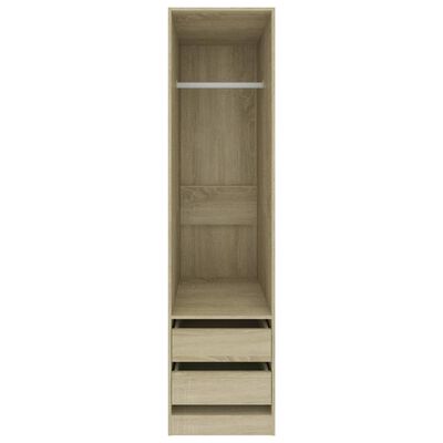 vidaXL Kleiderschrank mit Schubladen Sonoma-Eiche 50x50x200 cm