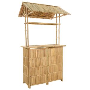 vidaXL Outdoor Bartisch Natur 115 x 95 x 214 cm Bambus