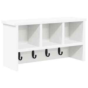 vidaXL Wandmontierter nachttisch Wandhalterung Wei&szlig; 50 x 16 x 26 cm