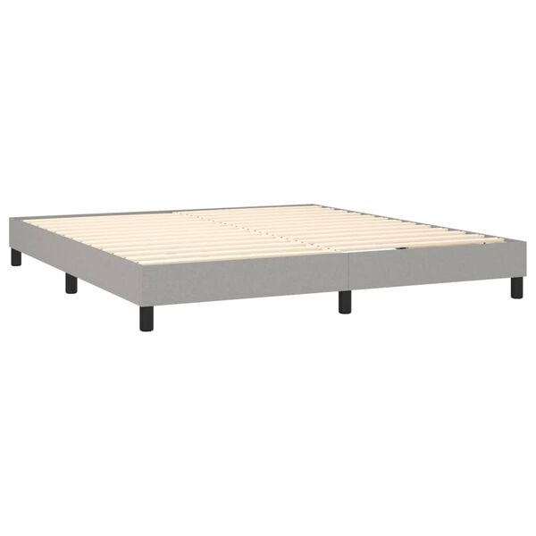 vidaXL Boxspringbettgestell Hellgrau 160x200 cm Stoff