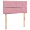 vidaXL Boxspringbett mit Matratze Rosa 80x200 cm Samt