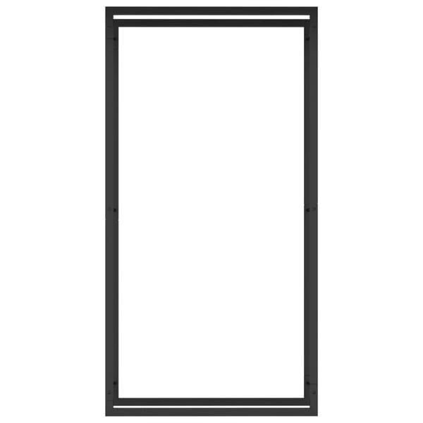 vidaXL Brennholzregal Mattschwarz 80 x 28 x 154 cm Stahl