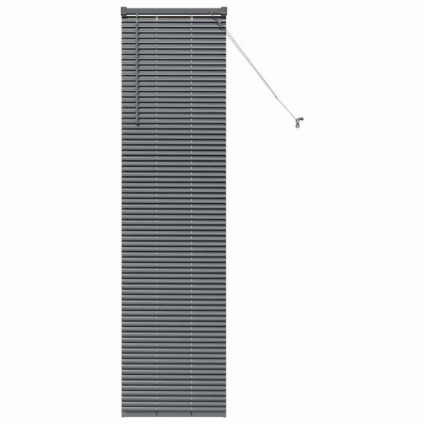 vidaXL Balkenjalousien mit Vorh&auml;ngen Dunkelgrau 175 x 45 cm Aluminium