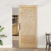 vidaXL Schiebet&uuml;r Braun 86 x 198,5 cm Massives Kiefernholz
