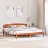 vidaXL Bettrahmen Wachsbraun 200 x 200 cm Massives Kiefernholz