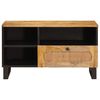 vidaXL TV-Schr&auml;nk mit Regal Braun 80 x 33 x 46 cm Massivholz Mango