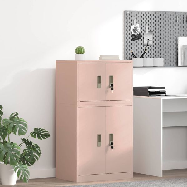 vidaXL Aufbewahrungsschrank Rosa 60 x 40 x 40 cm Stahl