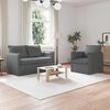 vidaXL Sofa 120cm 2 pcs Dunkelgrau Metall