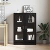 vidaXL B&uuml;cherschrank Schwarz Eichen-Optik 82,5x30,5x115 cm
