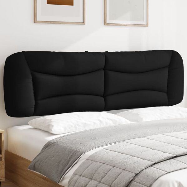 vidaXL Kopfteil-Kissen "Hvar" Schwarz 180 cm Stoff
