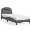 vidaXL Bettgestell "Viana" ohne Matratze Grau 90x200 cm Kunstleder
